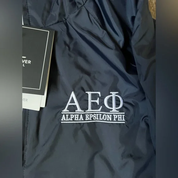 NWT AEPHI Sorority Charles River Apparel hoodie rain jacket wind breaker Sz XL - Picture 2 of 6